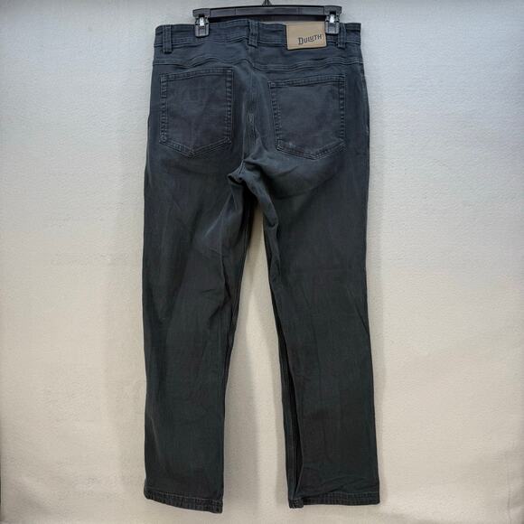 Duluth Trading Co. Jeans Men's 34x32 Black Flex Firehose Straight Leg Work EUC - Picture 2 of 15